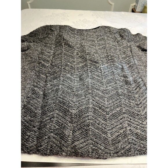 Eileen Fisher Alpaca Asymmetrical Zipper Front Cardigan Sweater Sz L - Picture 3 of 11